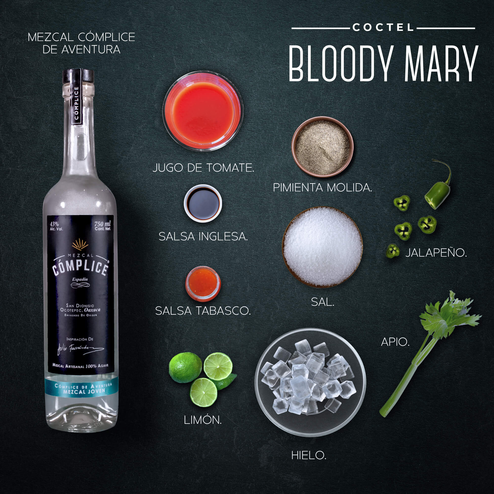 Coctel Bloody Mary Mezcal - MezcalComplice